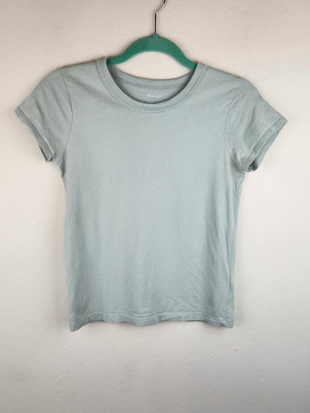 Madewell Softfade Cotton Perfect Vintage Tee in Sage Mist sz XS